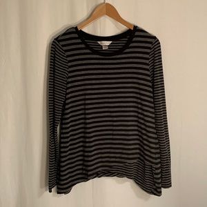 Christopher & Banks womens S long sleeve striped shirt
